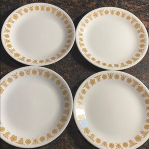4 Corelle Golden Butterfly 8.5” Salad Plate